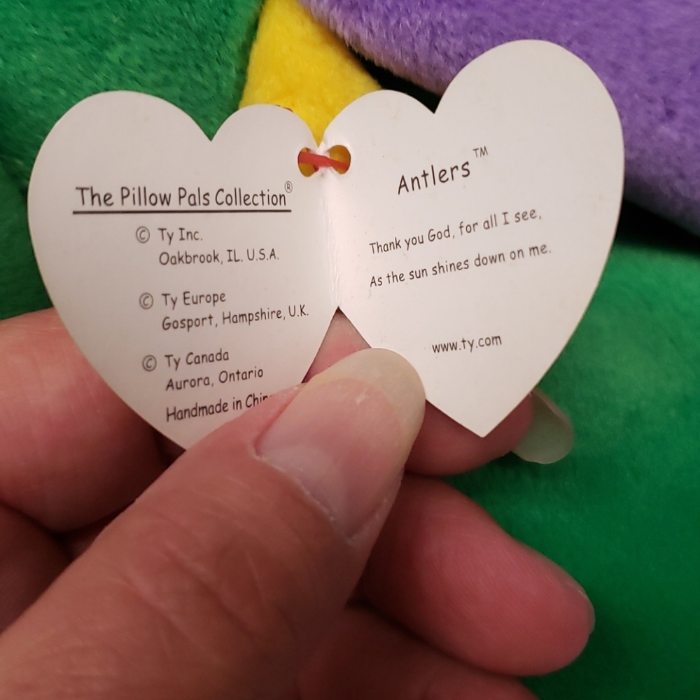 HOST PICK. 1998 Ty Pillow Pals Collection-Antlers - Picture 2 of 3